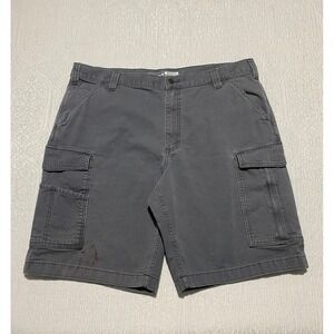 Carhartt Relaxed Fit Canvas Cargo Work Shorts Gray Size 40 Rugged Flex BS3542-M‎